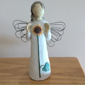 Willow Tree Sunflower Angel with Wire Wings